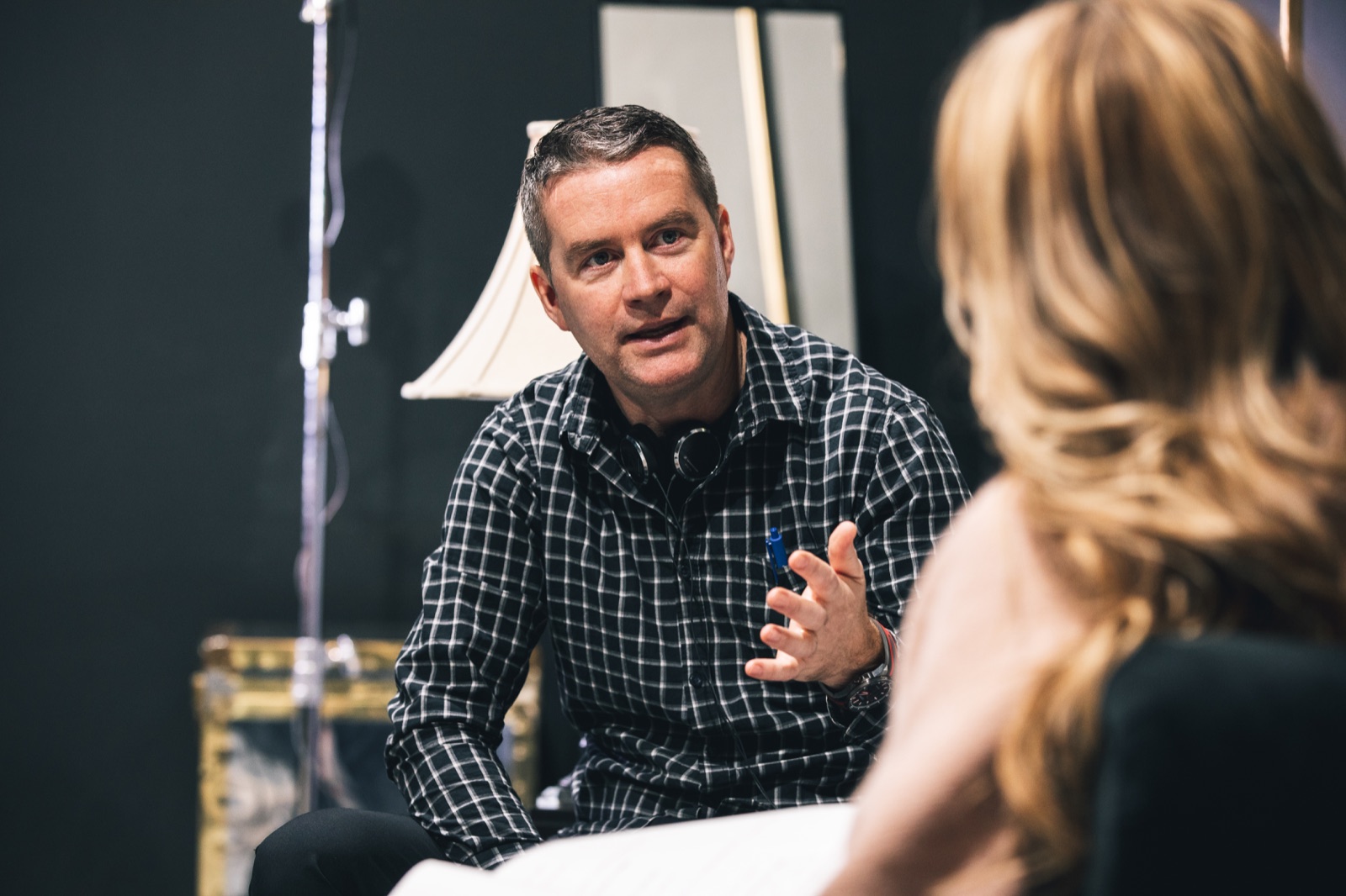 David Conroy directing on set